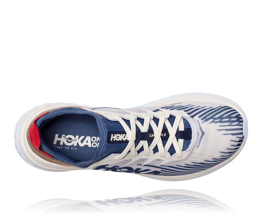 Hoka One One Hardloopschoenen Dames - Carbon X-Spe - Wit/Blauw - JQ7243956